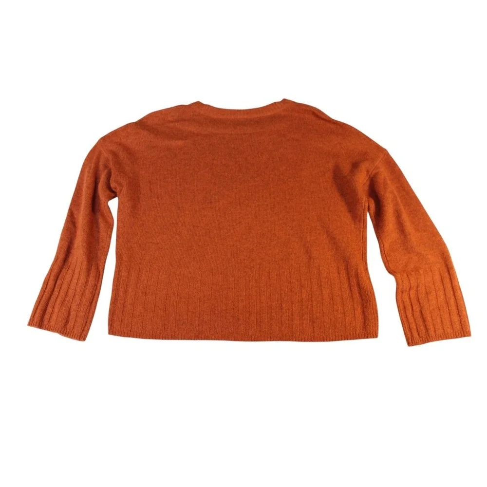 Madewell‎ Sweater Womens Rust Orange Ribbed Pullover Crew Neck Winter Outdoor